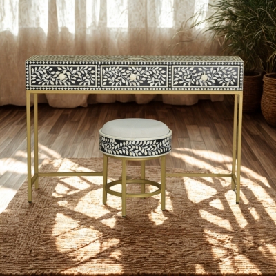Console Table With Stool